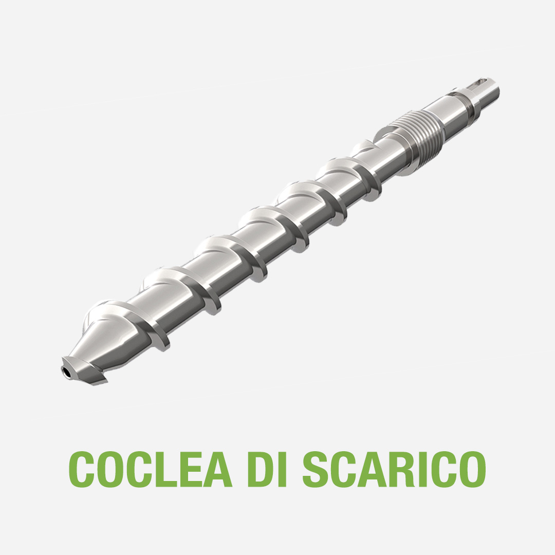 Coclea di scarico per la rimozione dei contaminanti