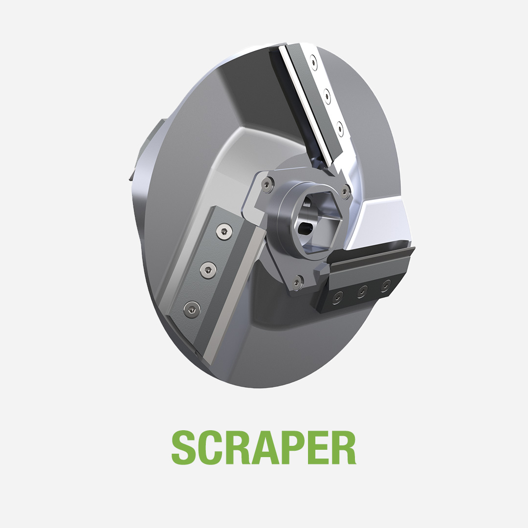 Scraper for high contamination