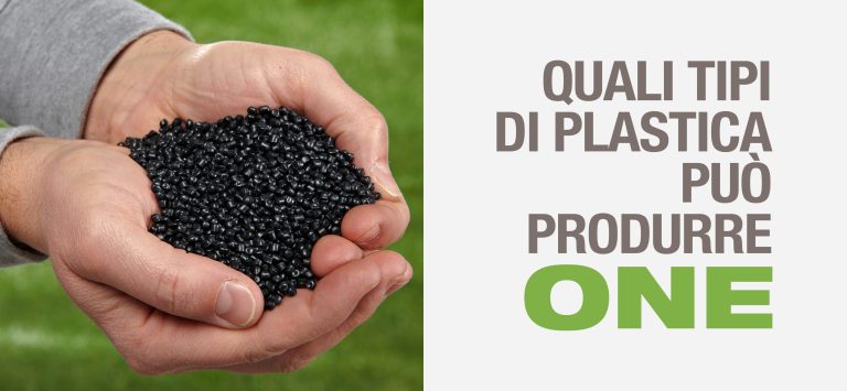 Quali tipi di plastica può produrre ONE?