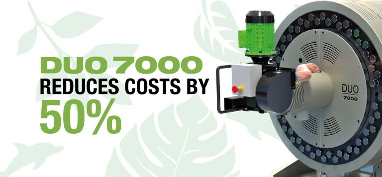 DUO 7000 reduces costs by 50% by replacing multiple smaller screen changers