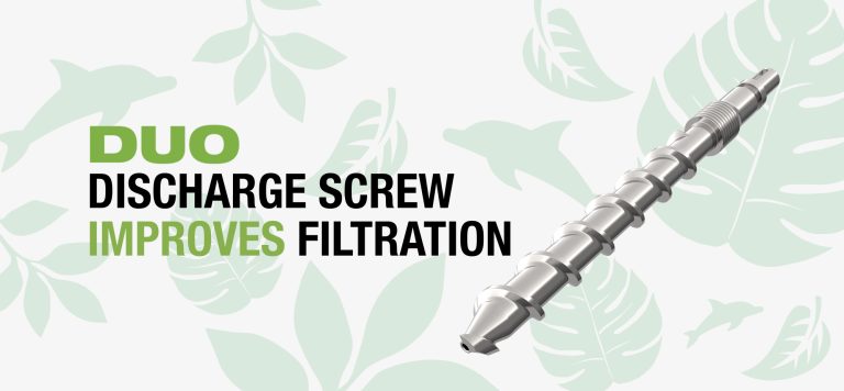 DUO discharge screw improves filtration and reduces material waste by 45%