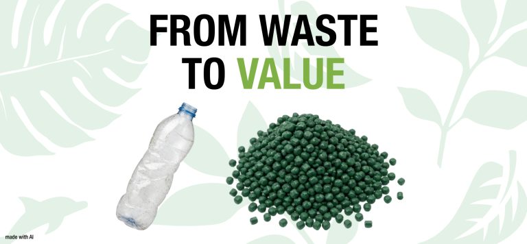 Journey from a plastic bottle to a recycled plastic product